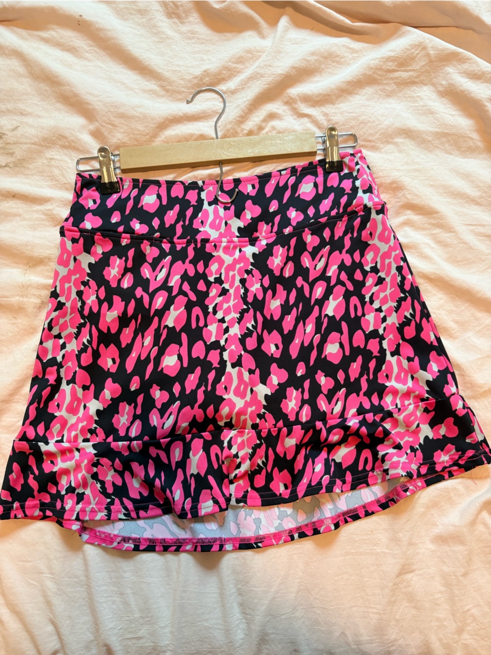 Golftini A-Line Skort in Pink Black Animal Print